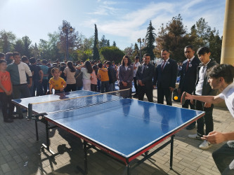 Ulu Öndər Heydər Əliyevin 100 illik yubleyi münasibətilə "Əbədi yaddaşlarda yaşayan lider" devizi ilə idman festivalı, yaradıcı gənclərin rəsm və əl işlərindən, o cümlədən kitablardan ibarət sərgi, istedadlı gənclərin iştirakı ilə konsert proqramı təşkil olundu