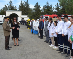 Zərdab rayonunda nümunəvi mülki müdafiə məşqi keçirilib