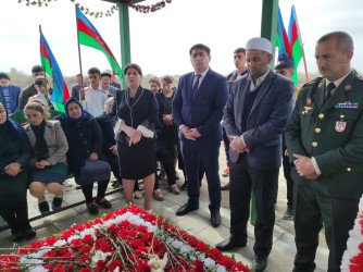 Aprel döyüşlərində şəhidlik zirvəsinə ucalan Böyük Dəkkə kənd sakini Nurlan Abdullazadənin xatirəsi yad edilib