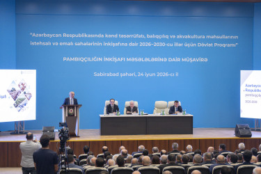 Sabirabadda pambıqçılığın inkişafına həsr olunmuş regional müşavirə keçirilib